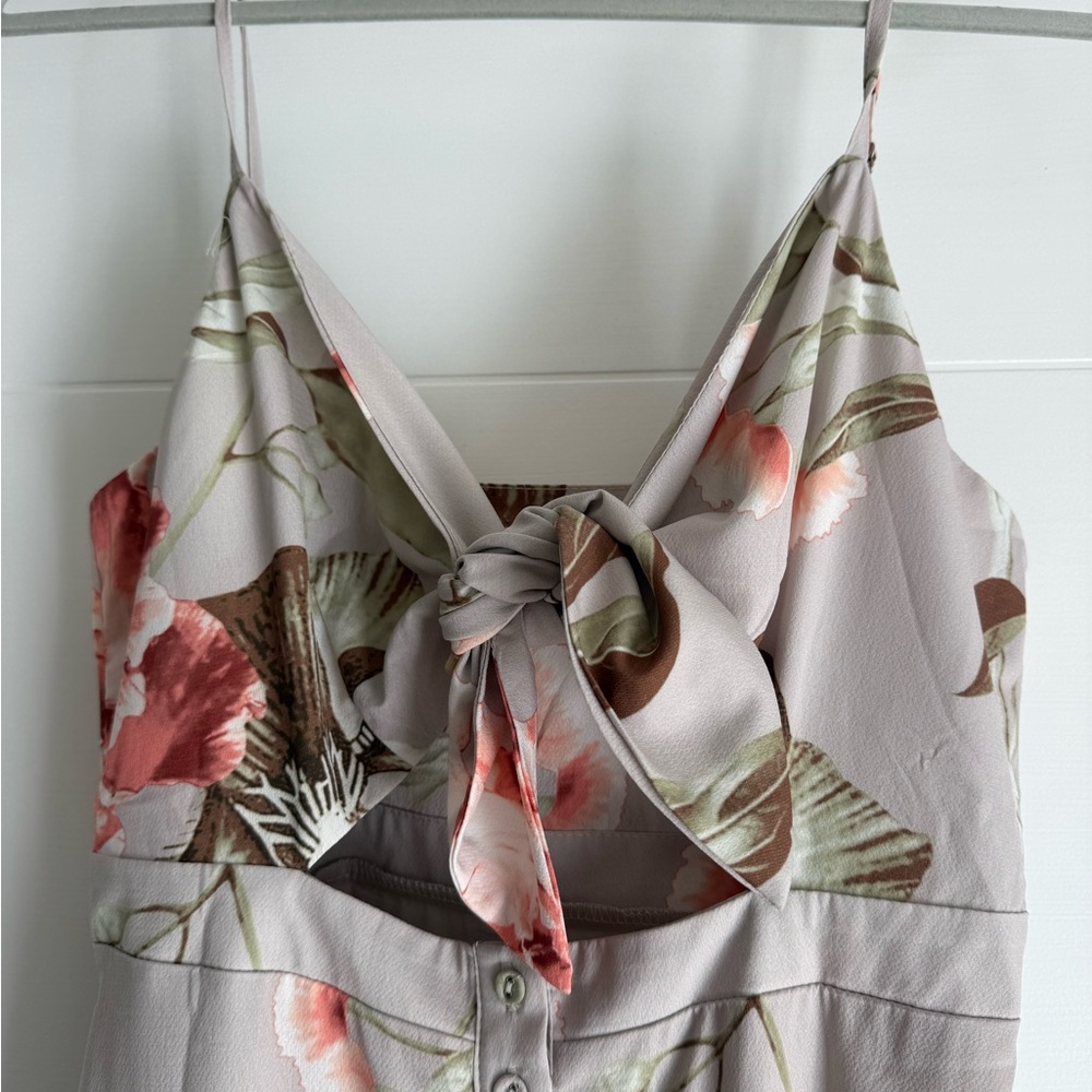 Hello Molly Blush Maxi Dress with Coral Floral Print - Picture 2 of 4